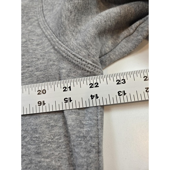 Nike Hoodie Mens Medium Gray Club Fleece Pullover Sweatshirt Swoosh Logo - Picture 8 of 12